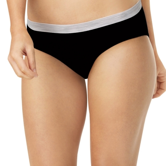 Hanes Women's Cotton Wicking Cool 5 Pack Sporty Hipsters Underwears, Size 6/M - Picture 3 of 4